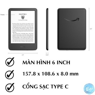 Máy đọc sách Kindle Basic 2022-2024 TẶNG KÈM BAO DA