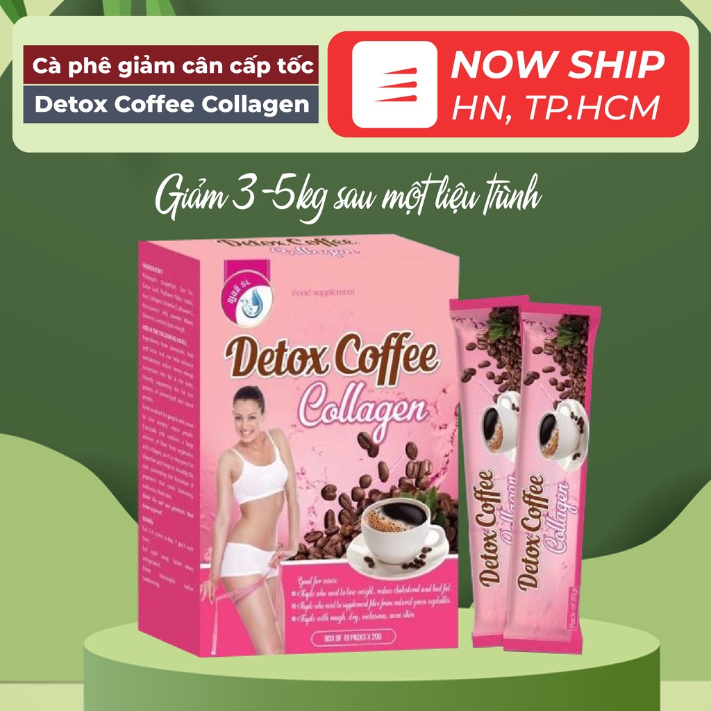 Cà phê giảm cân cấp tốc Idol Slim Coffee Cafe + Detox Coffee Collagen giữ dáng hiệu quả dành cho tín đồ yêu cà phê