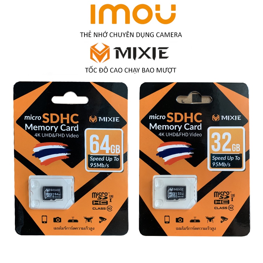 Thẻ Nhớ 128GB/64GB/32GB MIXIE Chuyên Dụng Cho Camera IMOU, Điện Thoại, Camera Hành Trình Chính Hãng