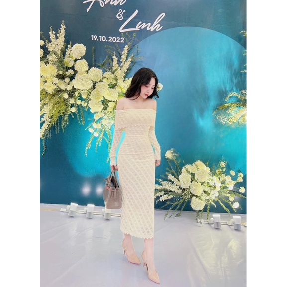 Đầm body len trễ vai siêu hot