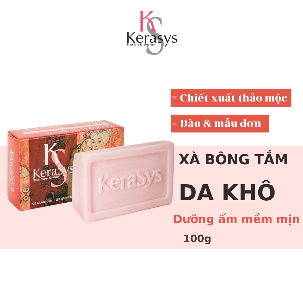 Xà bông tắm dưỡng ẩm Kerasys Silk Moisture Bar Hàn Quốc dành cho da khô 100g