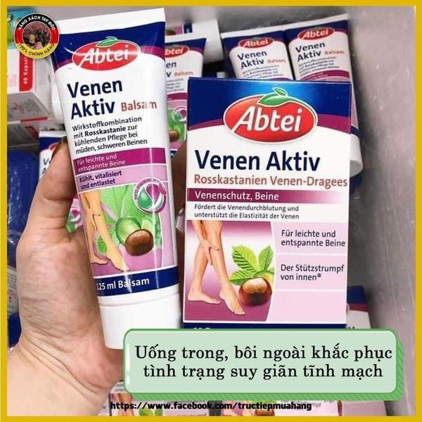 Kem Bôi Giãn Tĩnh Mạch Abtei Venen Aktiv 125ml của Đức