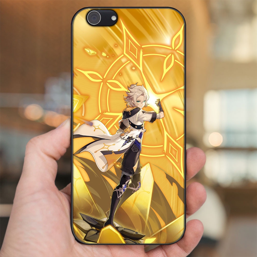 Ốp lưng Vivo Y53, Y69, Y71, Y81, Y83 viền đen in hình Albedo Genshin Impact