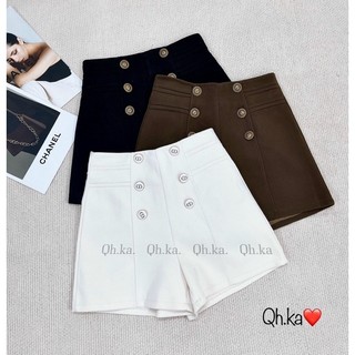 Quần sóc dạ cạp cao dáng ôm