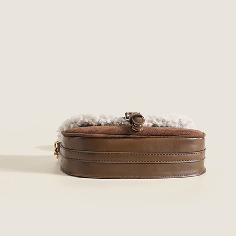 Túi Đeo Chéo Bằng Len Lông Cừu Phong Cách retro Cho Nữ