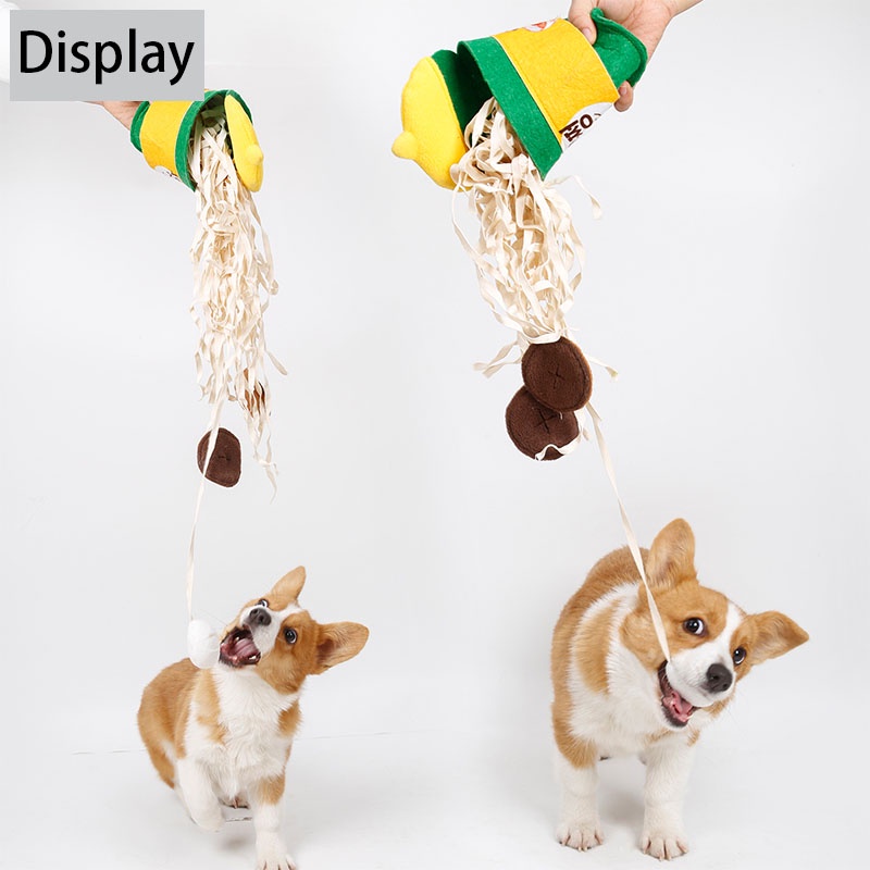 HamshMoc Đồ Chơi Nhai Gặm Tương Tác Bằng Vải Bông Mềm Mại Hình Tô Thức Ăn Dành Cho Cún Cưng IQ 4