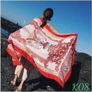 ( Hàng loại 1 ) Khăn Choàng Boho Đi Biển họa tiết