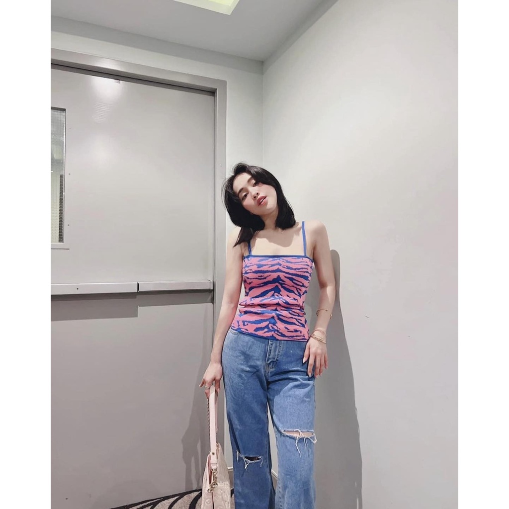 Áo len 2 dây sọc vằn