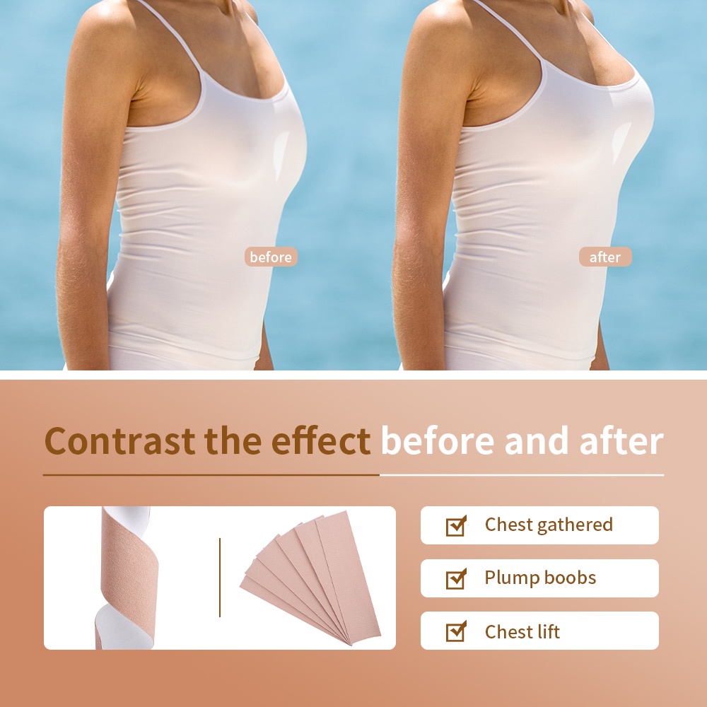 Miếng Dán Nâng Ngực Vô Hình Thoáng Khí Mềm Mại Co Giãn Tốt Tiện Dụng Cho Nữ