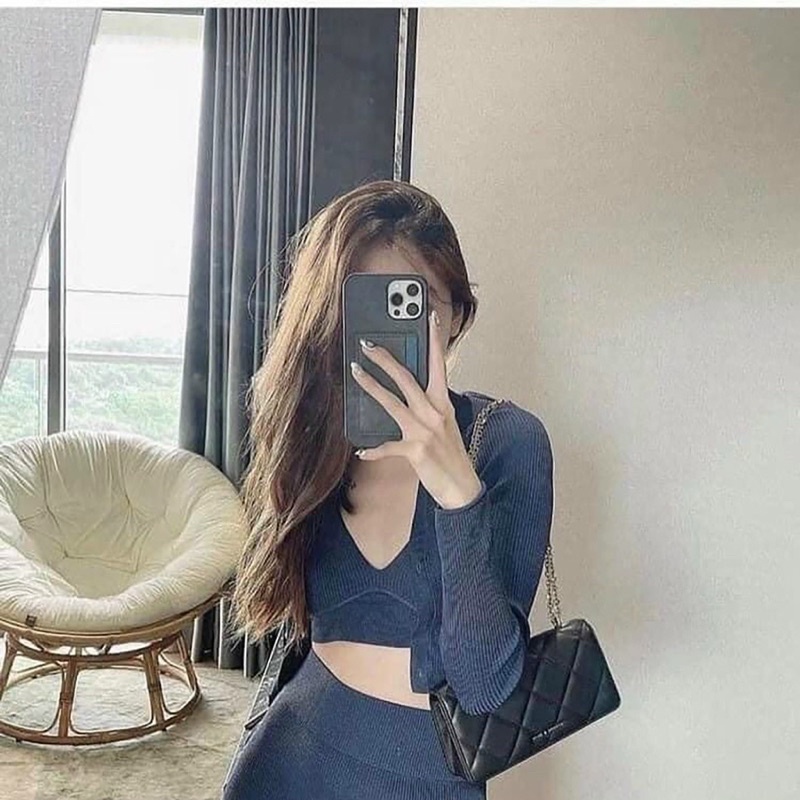 Túi xách nữ đeo chéo phối dây xích nhỏ đi học đi chơi tiện lợi