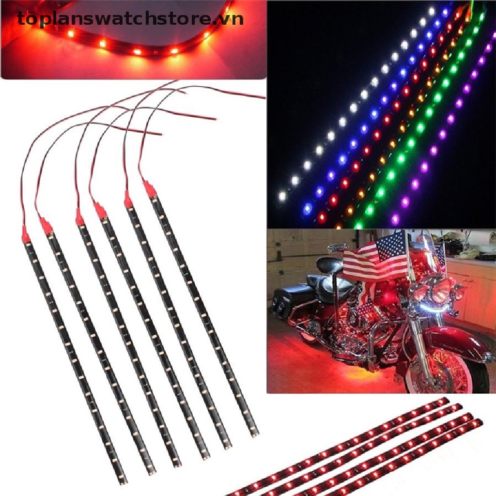 Set 6 Dải Đèn LED DC 12V Chống Thấm Nước Trang Trí Xe Hơi / Xe Máy