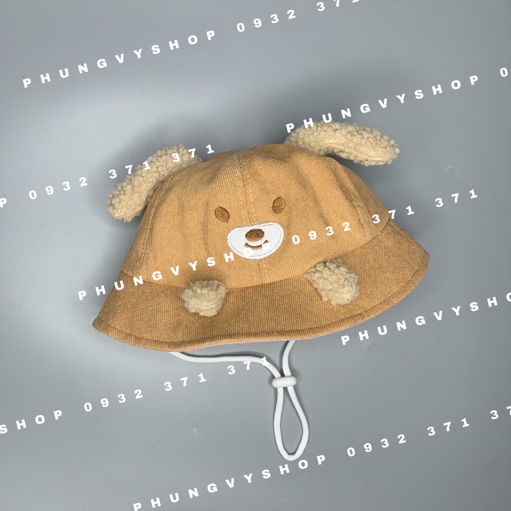 (Bé 6-20 tháng/ Vòng đầu 48cm) Mũ TAI BÈO BÉ CÚN TAI XÙ DỄ THƯƠNG- Nón trẻ em