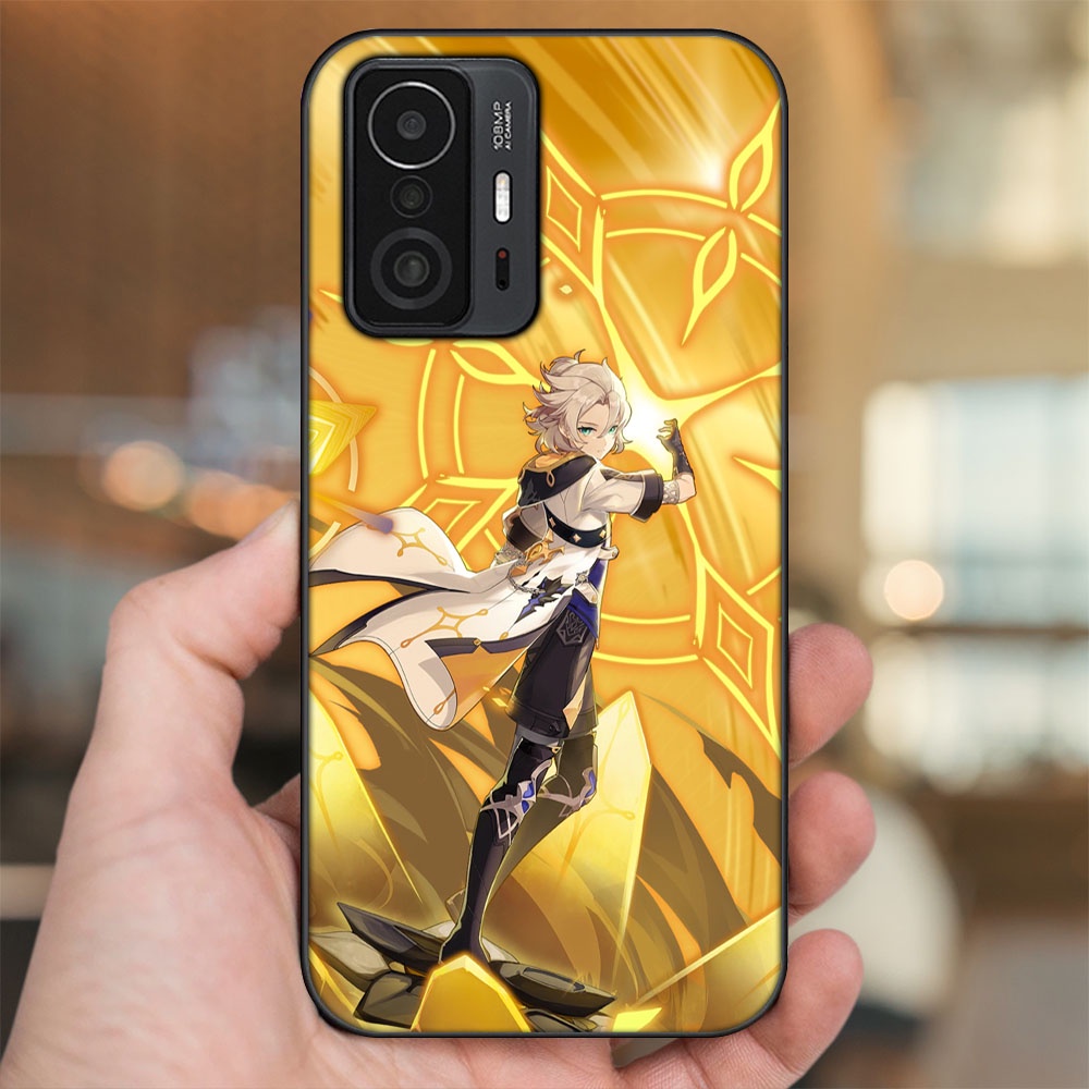 Ốp lưng Xiaomi 11T Pro 5G viền đen in hình Albedo Genshin Impact