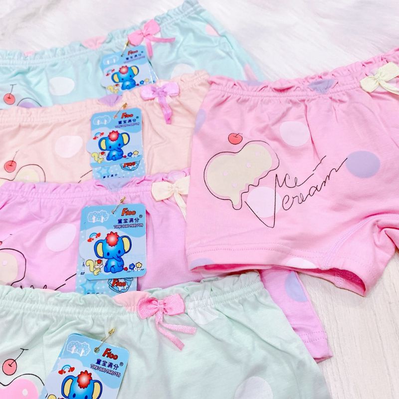 Quần chip đùi Kitty cho bé gái mặc trong váy, hàng cotton đẹp, mịn, mát