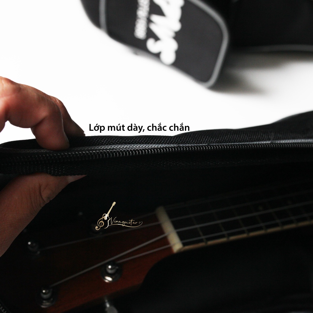 Bao Đựng Đàn Ukulele 6 lớp chống nước Vinaguitar - Thiết kế cực chắc chắn - Bao vải dù Ukulele