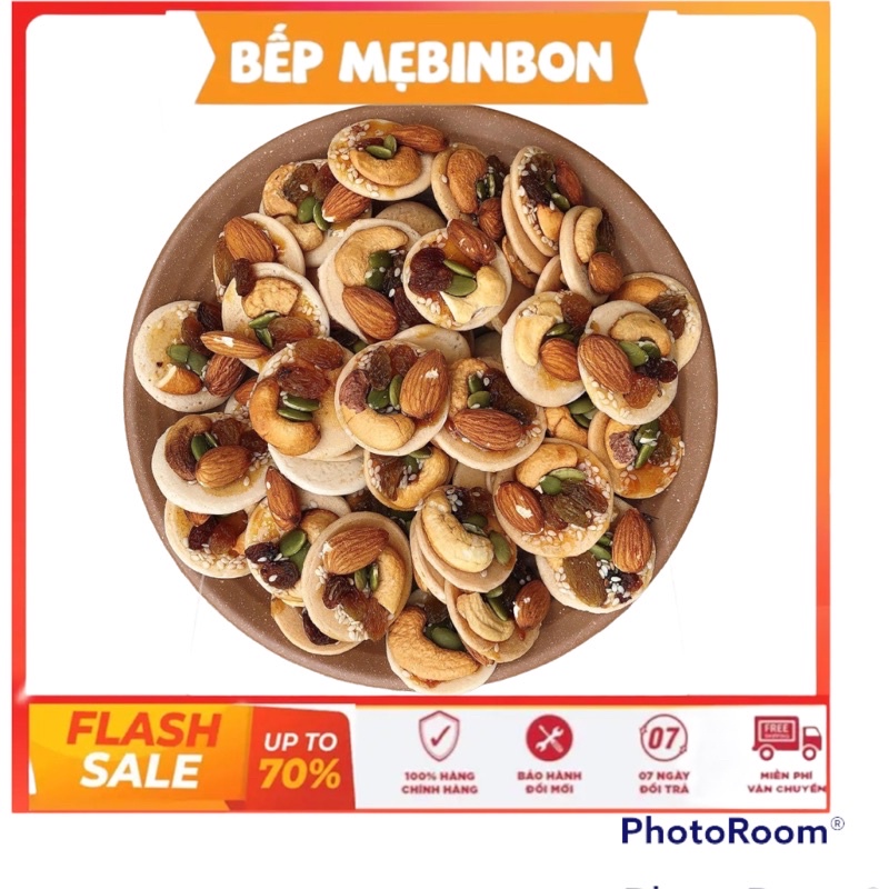 bánh đồng tiền mix hạt 500g