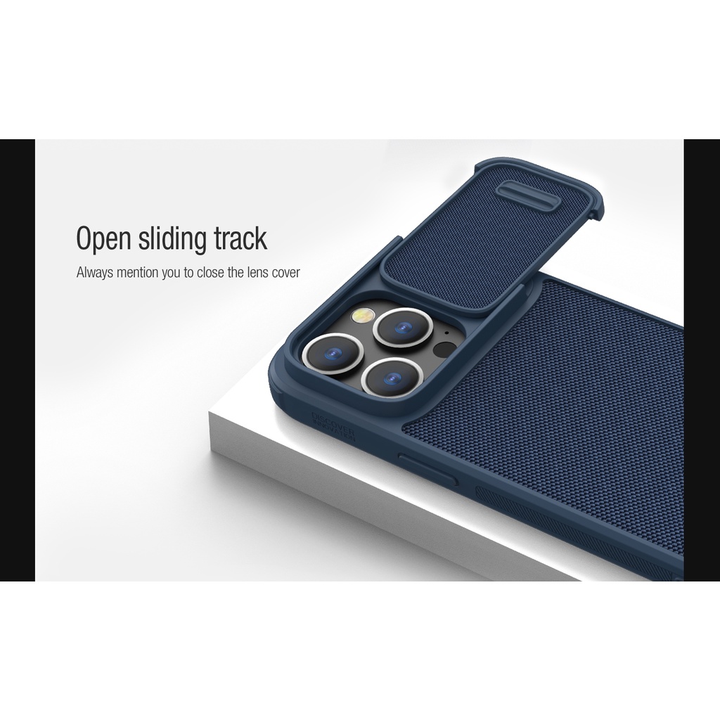 Ốp Lưng Nillkin Textured iPhone 14 pro max - 14 pro - 13 Pro - 13 Pro Max sợi vải carbon trượt bảo vệ camera