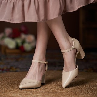 Giày Gót Vuông Hở eo Big Size_ Hàng Có Sẵn (Size 40➡️43)