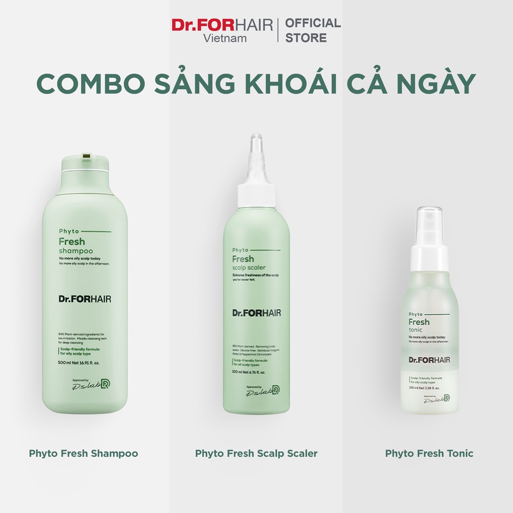 Tẩy tế bào chết cho da đầu dầu nhờn, bết dính mùi hôi Dr.FORHAIR Phyto Fresh Scalp Scaler