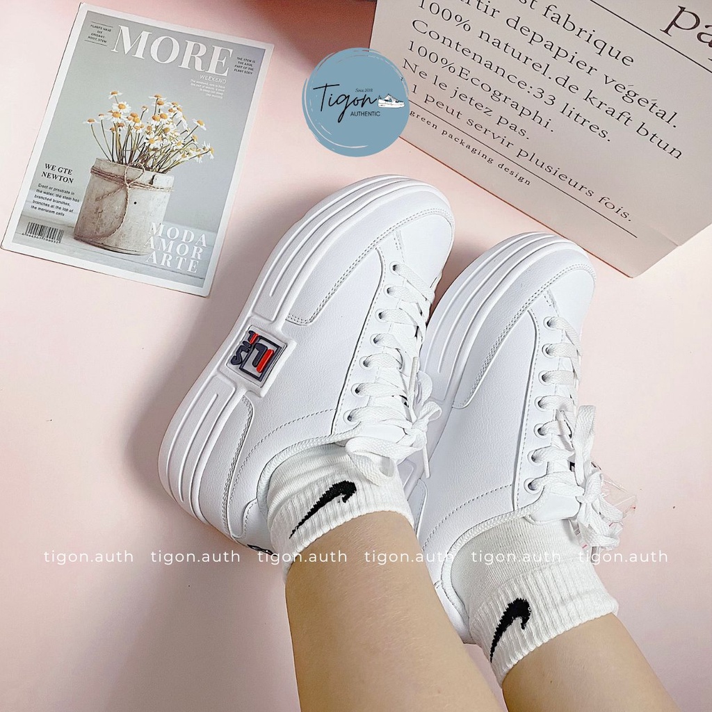 Giày thể thao nữ chính hãng , giày sneaker nữ trắng Fila Funky Tennis 1998 1TM00622D  Tigon.auth