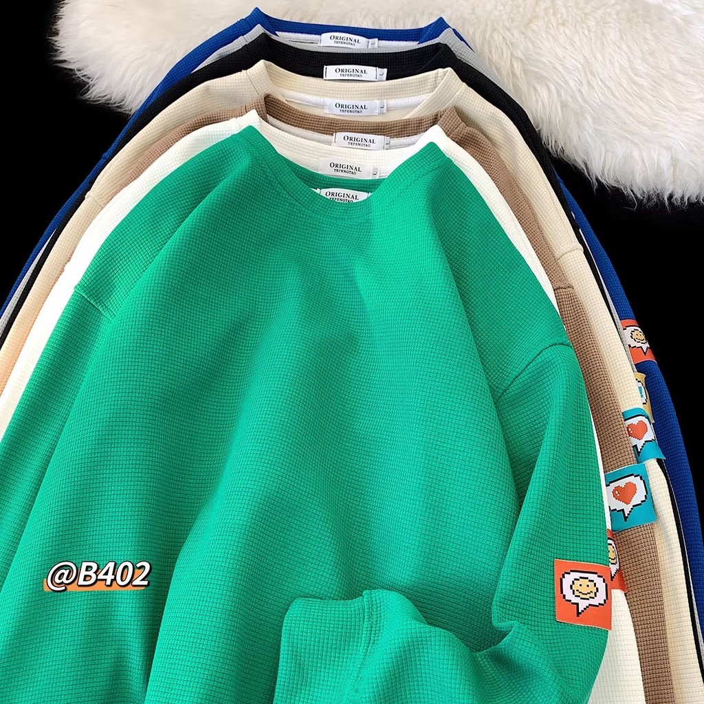 Áo Sweater Cổ Tròn Tay Dài Dáng Rộng Phong Cách Thời Trang Hàn Quốc 2022