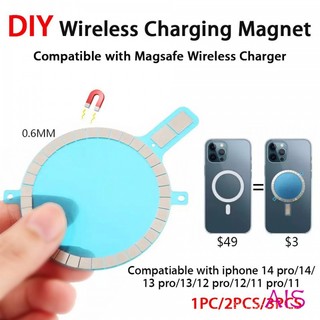 Miếng dán nam châm hỗ trợ sạc không dây magsafe DIY thích hợp cho Apple Iphone 14 Plus 13 12 Pro Max 11 Xs X QNH7
