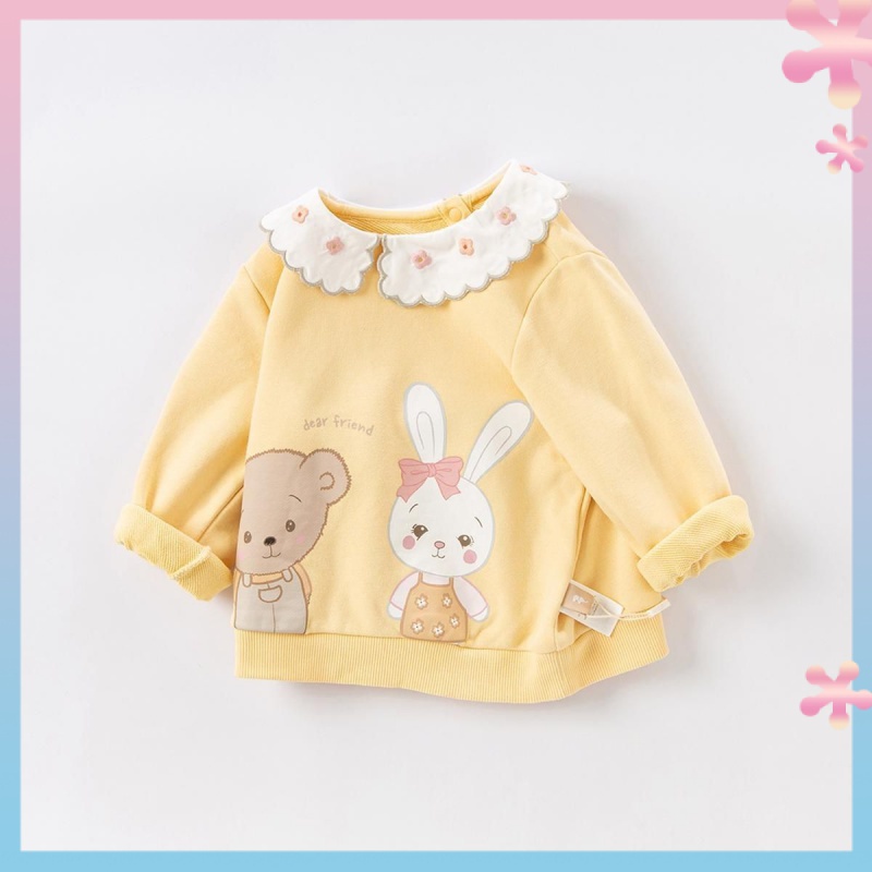 Áo Sweater Tay Dài In Họa Tiết Hoạt Hình Thời Trang Xuân Thu Cho Bé Gái