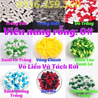 Viên nang rỗng 1kg viên con nhộng capsule empty vỏ nang cứng gelatin 0#