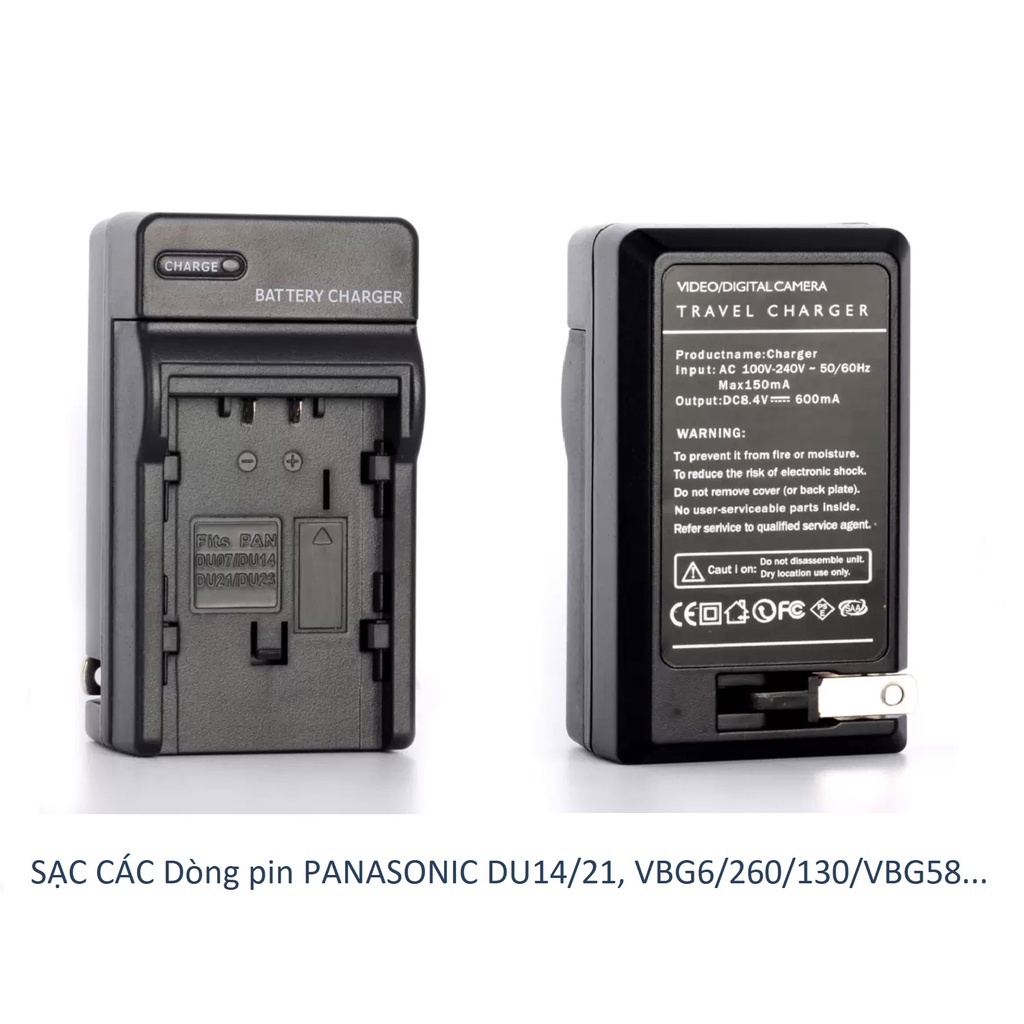 Sạc pin máy quay phim  Panasonic: Sạc các loại Pin Panasonic dòng  DU/ VBD/VBT/VQT...