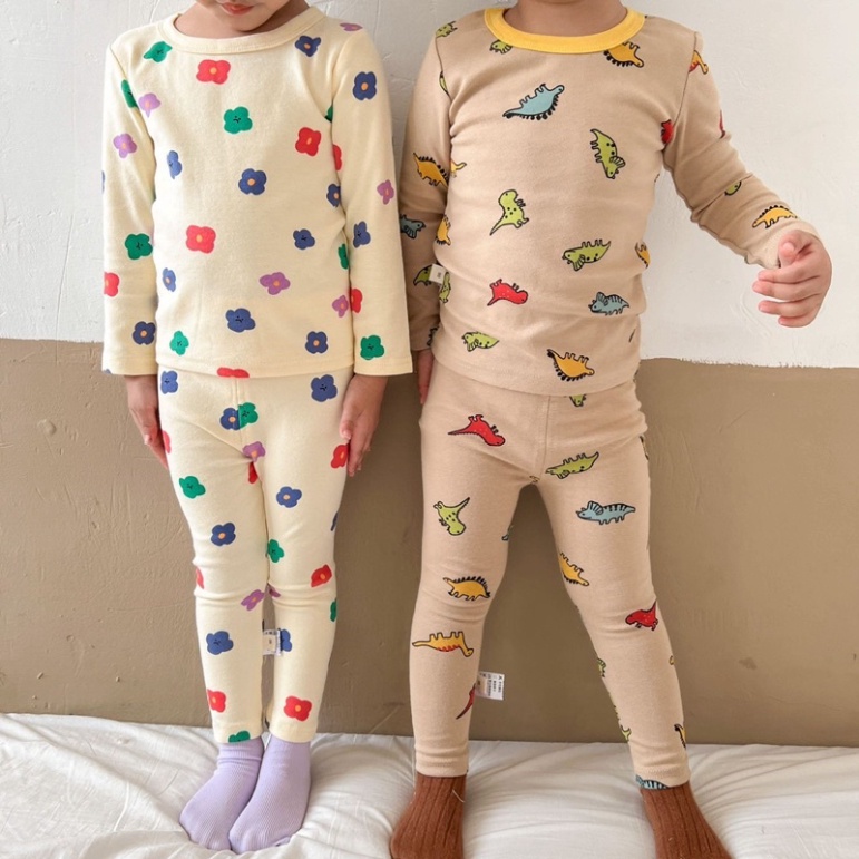 Bộ thu đông tay dài cho bé trai/bé gái - Bộ ngủ tay dài hàng Quảng Châu Trung Quốc cho bé | L I N ORDER |