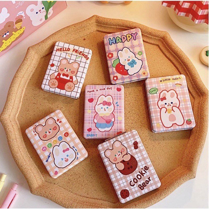 Gương gập mini hai mặt họa tiết dễ thương / Giao Ngẫu Nhiên
