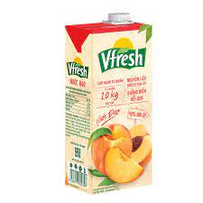 Nước Vfresh đào ép Necta - Hộp giấy 1L