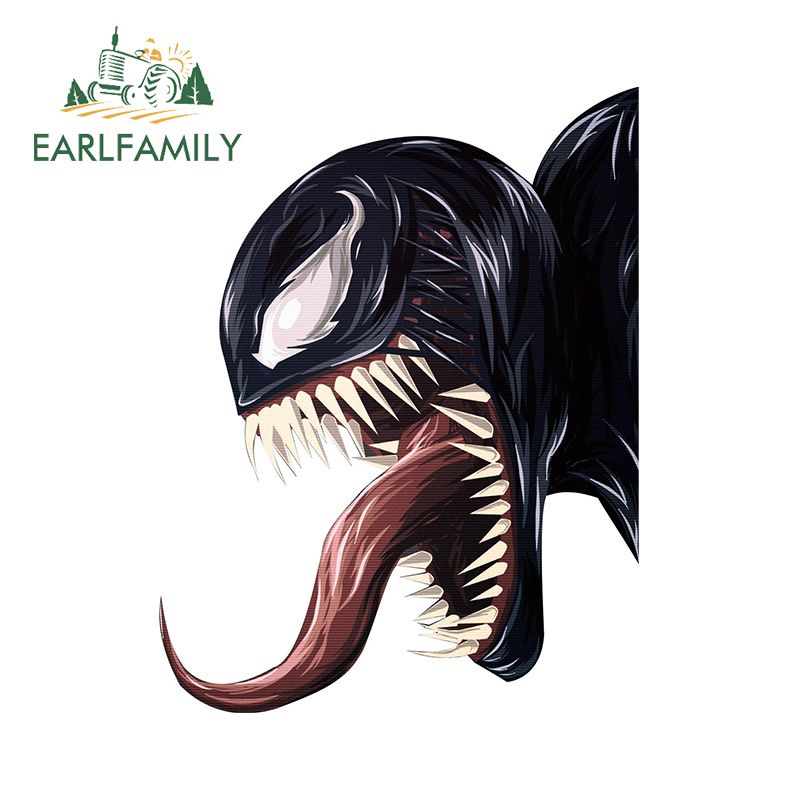 Sticker vinyl Dán Trang Trí Xe Hơi Chống Nước Chống Trầy 13x12.3cm In Họa Tiết venom joey Dodge