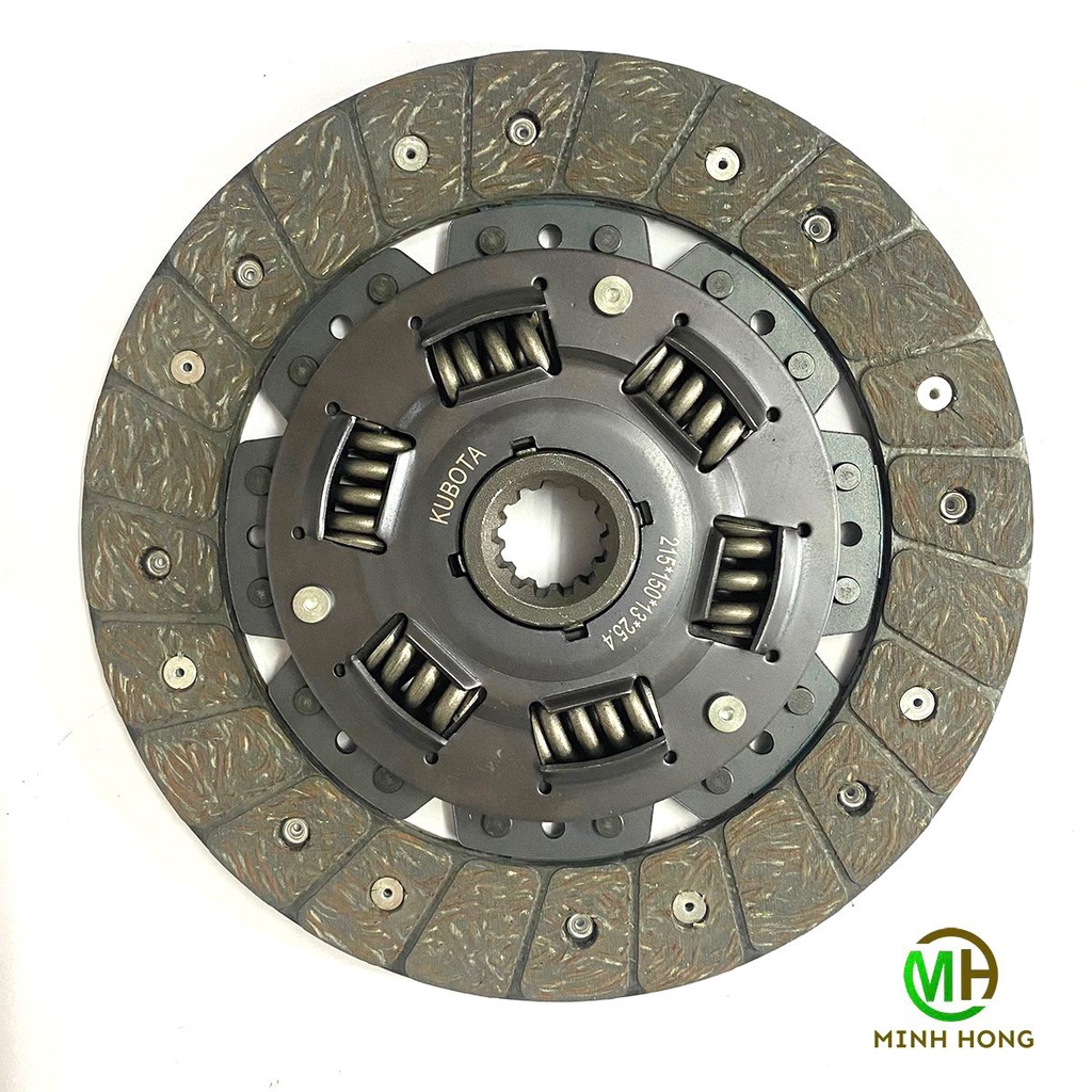 Lá bố côn Ampida 215mm x 13 răng x 25.4mm (có lò xo) - Máy cày kubota, iseki, Yanmar, Shibaura