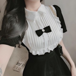 đầm tiểu thư cổ sơmi