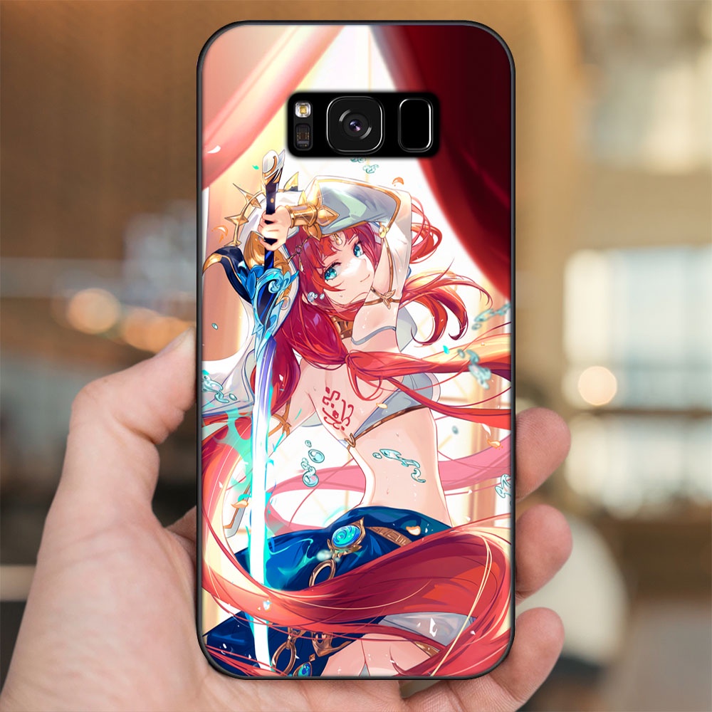 Ốp lưng Samsung S8, S8 Plus viền đen in hình Nilou Genshin Impact