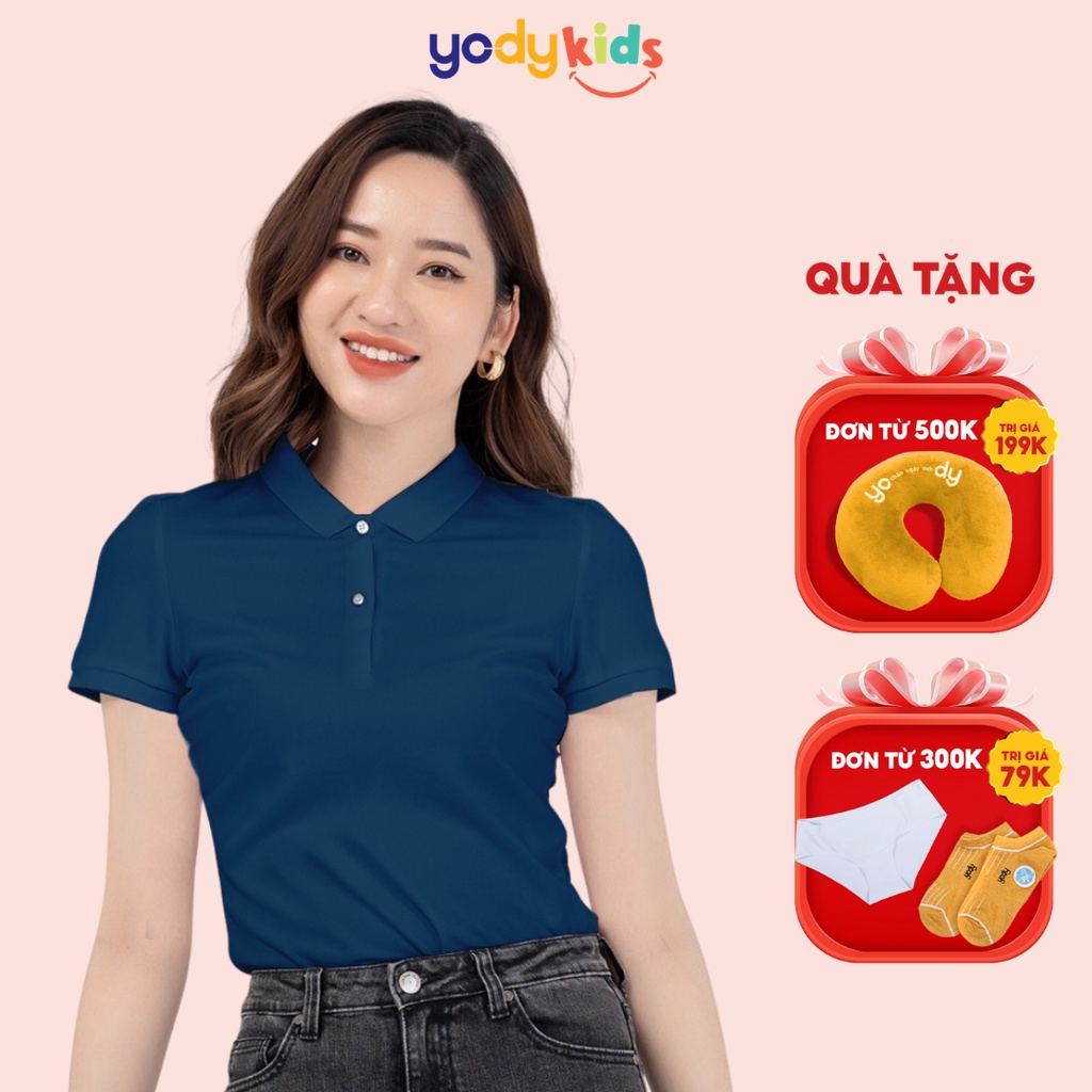 Áo polo Yody cho nữ chất liệu cotton tay ngắn kiểu dáng công sở có cổ bẻ APN5424