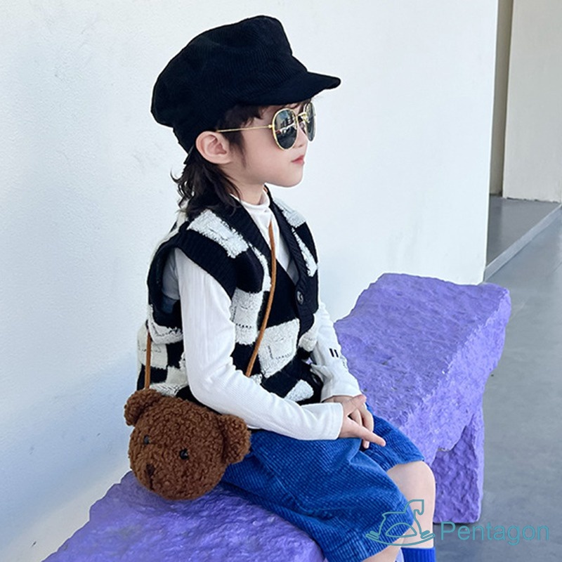 Túi Đeo Vai Hình Hoạt Hình Phong Cách Hàn Quốc Xinh Xắn Cho Bé Gái