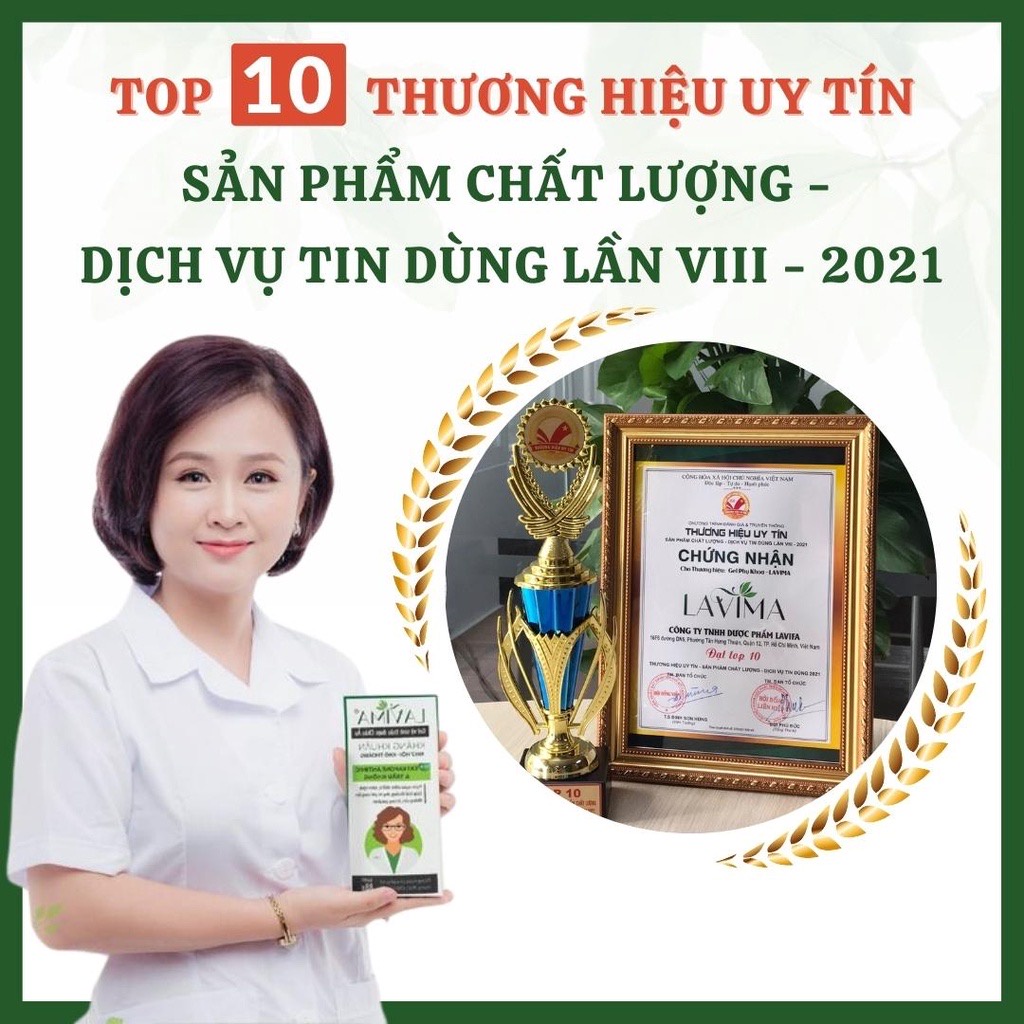 Tuýp Gel Rửa Phụ Khoa Thảo Dược Châu Âu LAVIMA Minisize 20g - Huyết Trắng, Nấm Ngứa, Lộ Tuyến, An Toàn Cho Mẹ Bầu