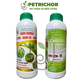 Chế phẩm sinh học dinh dưỡng vi tảo - đạm cá - humic siêu kích đọt, vọt đọt chế phẩm bio-hk-green chai 1 lít