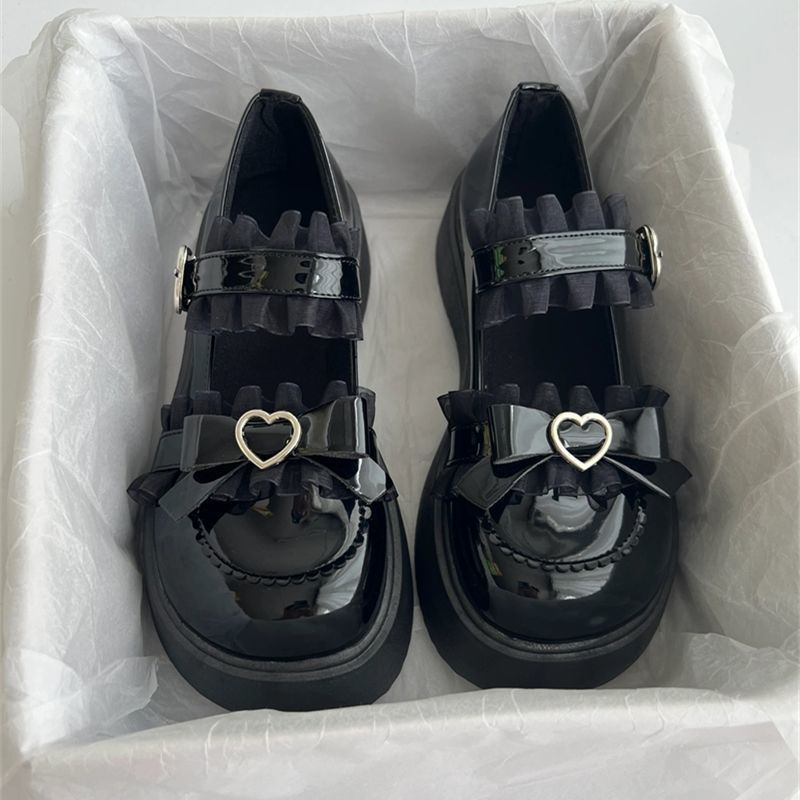 giày búp bê Giày da nhỏ jk giày mũi to đế dày mát mẻ ngọt ngào công chúa lolita học sinh đáng yêu kiểu Nhật cho nữ