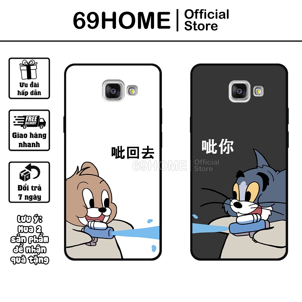 Ốp lưng Samsung A3 2016 / A5 2016 / A7 2016 in hình in couple trái tim, tom jerry đen trắng dễ thương