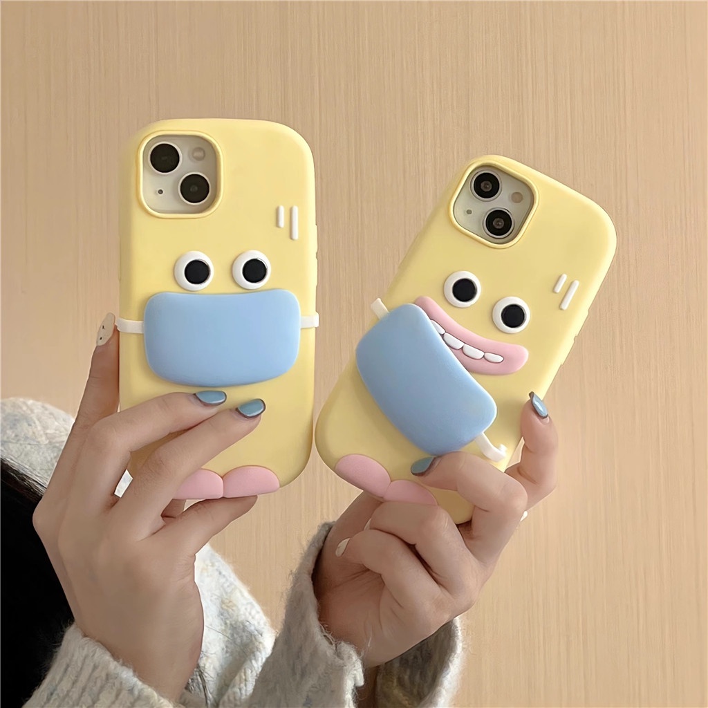 Iphone Ốp Điện Thoại Silicon Mềm Hình Mặt Nạ Quái Vật Cho Iphonex 15 pro max 14 pro max 13 pro max 12 pro max