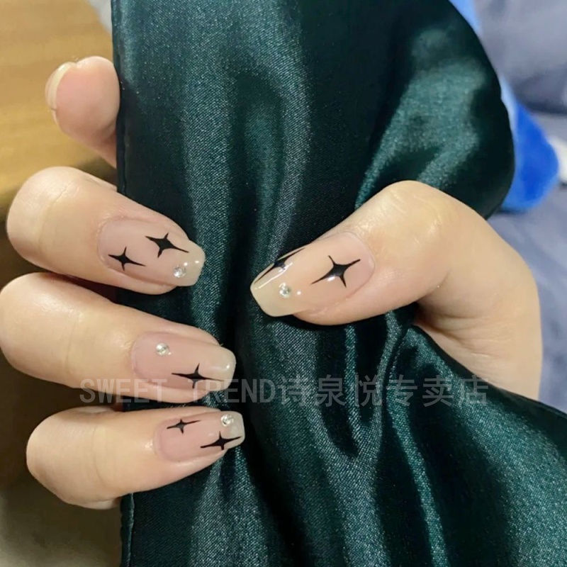 Miếng dán trang trí móng tay STZPRONAIL hình ngôi sao / trái tim / dải ngân hà lấp lánh xinh xắn