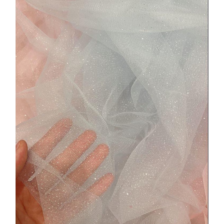 ⚡HOT⚡ Vải voan lưới nhũ hàng đẹp dùng may váy công chúa, phông nền chụp ảnh
