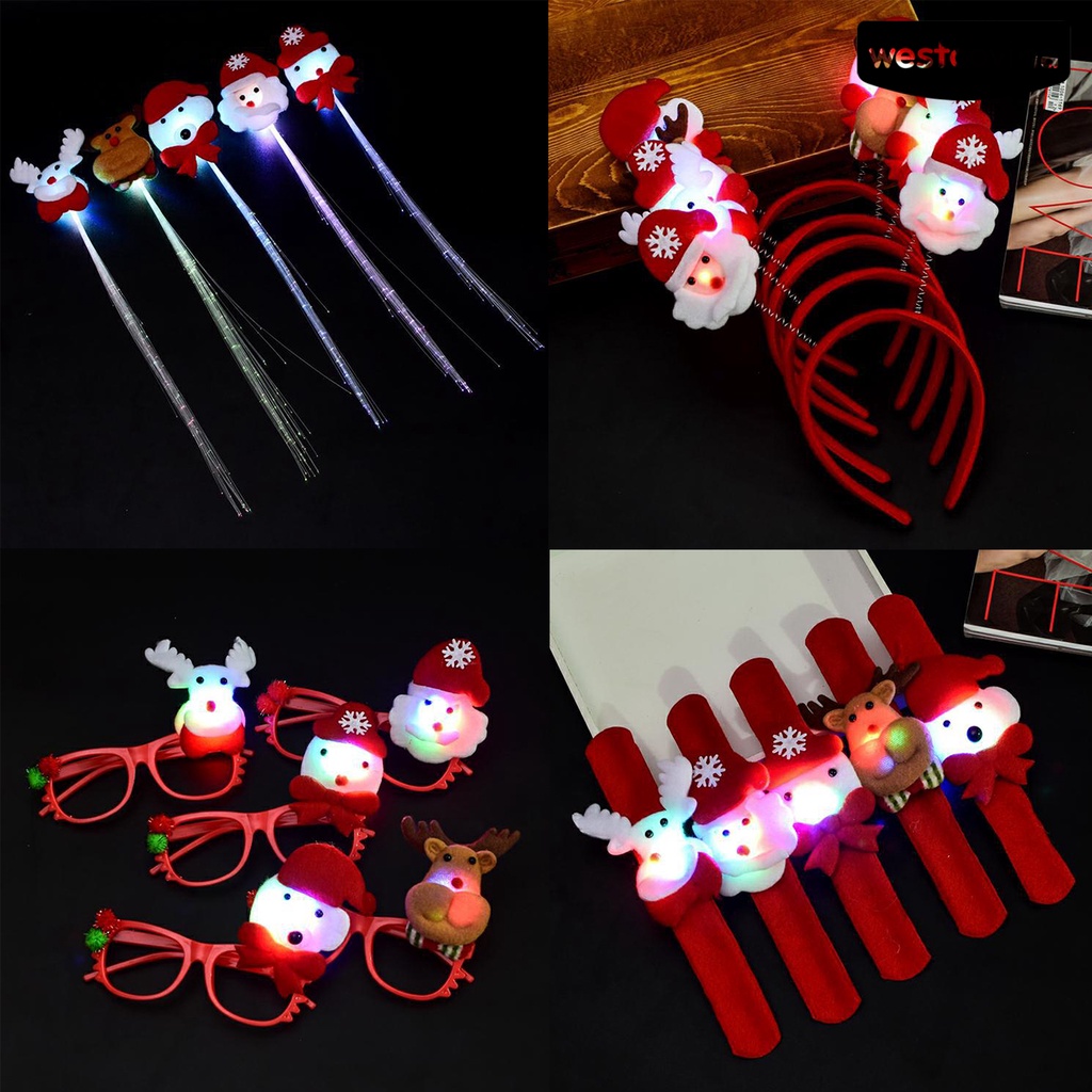 [Hot]☃1 Set Băng Đô Giáng Sinh Phát Quang