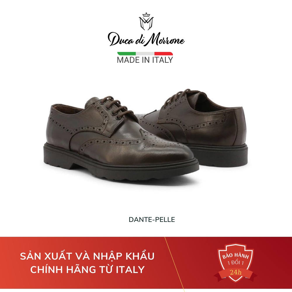 Giày Tây Nam Derby Công Sở Đế Cao Họa Tiết Cao Cấp DUCA DI MORRONE Nhập Khẩu Chính Hãng Từ Ý Made In Italy – DANTE-PELLE