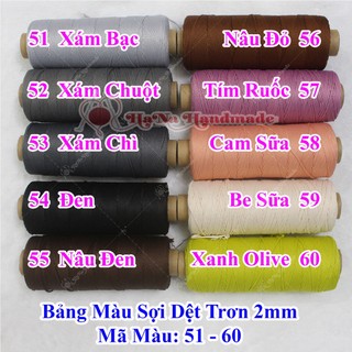 Sợi Dệt Trơn (30k/ống) bảng màu full 01 - 78