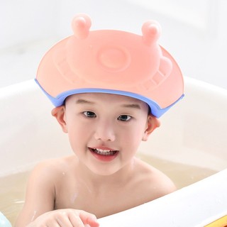 Mũ gội đầu cho bé viền silicon cao cấp,mũ tắm chắn nước cho bé giúp chống cay mắt hình heo Bí Ngô Store