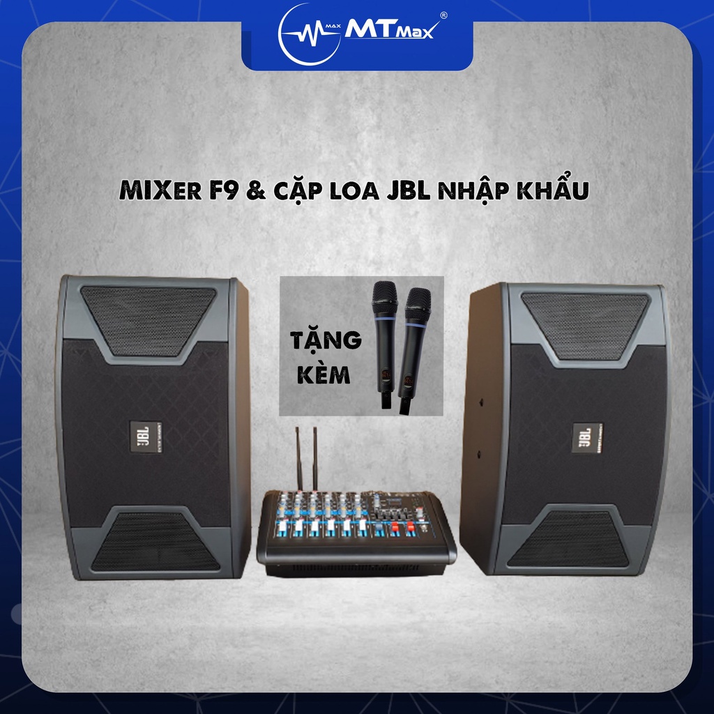 Dàn karaoke Mixer MTMAX F9 Pro &amp; cặp loa KS 310 tặng dây 10m nhập khẩu công suất đỉnh. Sử dụng cho gia đình và hội nghị